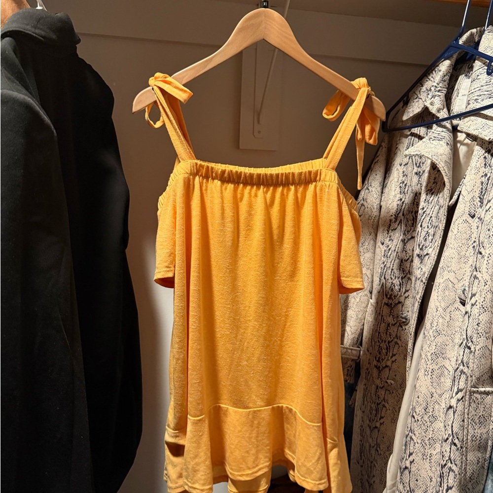 Anna Yellow Off-Shoulder Blouse